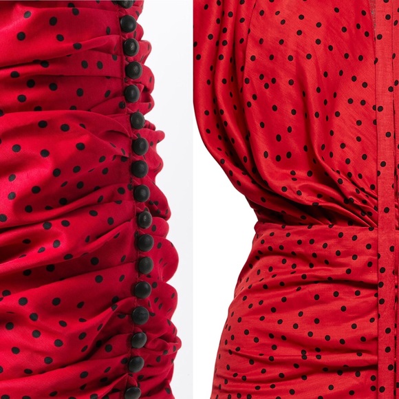 Magda Butrym “Reno” Red Polka Dot Mini Dress - Picture 5 of 8